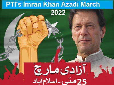 پاکستان تحریک انصاف 25 مئی 2022 کو اسلام مکی طرف لانگ مارچ کرے گی۔