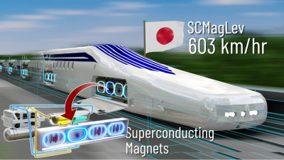 جاپان کی میگلیو ٹرین کی رفتار 600کلومیٹر فی گھنٹہ ہے